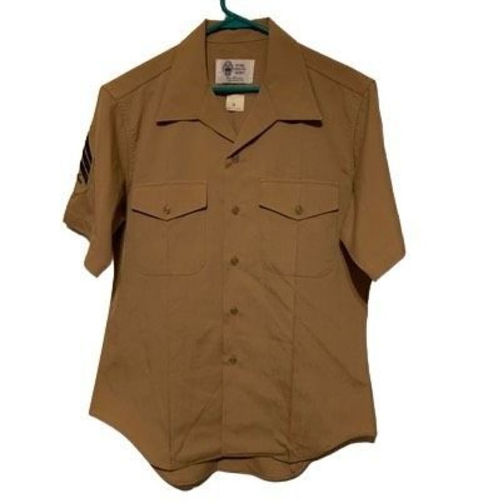 U.S. Marine Corps Men’s Size 16 Sargents Khaki Shade M-1 Uniform Shirt